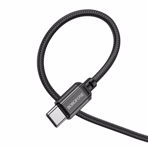 Borofone kabelis BX87 Sharp - USB uz C tipa - 3A 1 metrs, melns