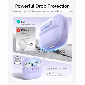 ESR Pulse HaloLock MagSafe  Apple AirPods 4 / 5 vāciņš, violets