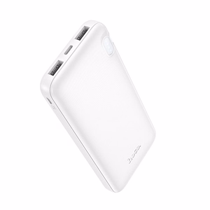 HOCO portatīvais lādētājs 10000 mAh 2A J128 balts
