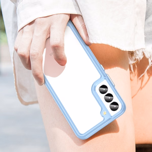 Outer Space apvalks viedtālrunim Samsung Galaxy S23 ar elastīgu rāmi zils