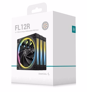 DeepCool FL12R 3-in-1 datora korpusa ventilators 12 cm melns 3 gab.