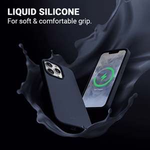 Crong Color Cover Magnetic vāciņš ierīcei iPhone 13 Pro Max, saderīgs ar MagSafe, tumši zils
