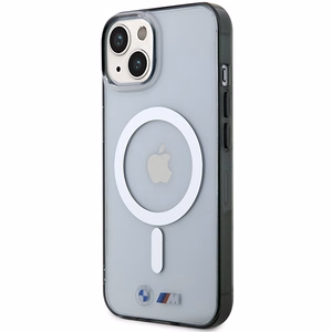 BMW Sudraba Gredzens MagSafe apvalks iPhone 14 Plus - caurspīdīgs
