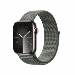 Crong Nylon sporta siksniņa Apple Watch 44 / 45 / 46 / 49 mm, militāri zaļa