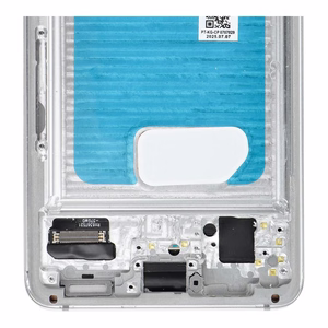 LCD ekrāns SAMSUNG S21 5G balts SOFT OLED ar rāmi