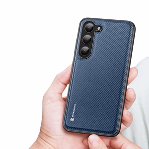 Dux Ducis Fino viedtālruņa apvalks Samsung Galaxy S23+ ar silikona rāmi zils