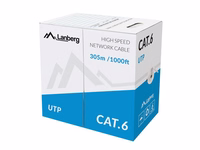 LANBERG CABLE UTP CAT.6 305M WIRE CU pelēks