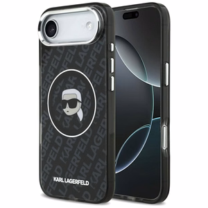 Karl Lagerfeld IML Karl Head Logo MagSafe maciņš, paredzēts iPhone 17 Air, melns