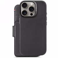 Decoded ādas noņemams maciņa apvalks ar MagSafe un maciņu iPhone 16 Pro - melns