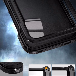 Ūdensizturīgs apvalks SHELLBOX GT, saderīgs ar MagSafe, paredzēts IPHONE 16 Pro Max, melns