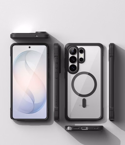 Ringke Fusion Bold Magnetic MagSafe Maciņš for Samsung Galaxy S26 Ultra - Clear melns