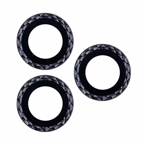 Briļļu komplekts iPhone 11 Pro Max melnajam rombam (3 gab.)