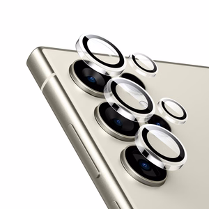 Crong Lens Ring rūdīta stikla kameras objektīvu aizsargs Samsung Galaxy S24 Ultra, caurspīdīgs