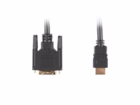 Lanberg CA-HDDV-10CC-0030-BK video cable adapter 3 m HDMI Type A (Standard) DVI-D melns