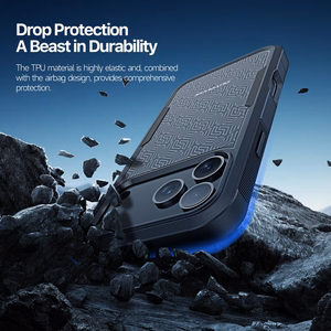 Korpuss Dux Ducis Apple iPhone 17 Pro melns (Kontūru raksts)