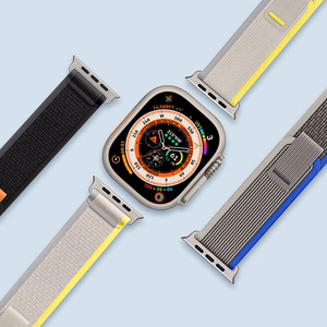 DUX DUCIS siksniņa YJ neilona Apple Watch 42 / 44 / 45 / 49 mm melna pelēka