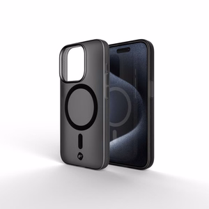Viedtālruņa apvalks FORCELL F-PROTECT Levels ar divslāņu 4D tehnoloģiju, militārā triecientesta sertifikātu, saderīgs ar MagSafe, paredzēts IPHONE 16 PLUS dūmakains melns