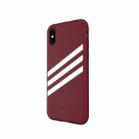 Adidas OR veidots PU zamšādas apvalks iPhone X / XS - bordo