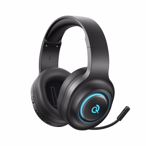 QCY Heroad V200 Tri-Mode Игровые Наушники с 7.1 Звуком, 240h Аккумулятором и Съемным Микрофоном - Черный