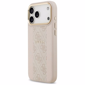 Guess 4G Stripe Magnētiskais viedtālruņa apvalks iPhone 17 Pro Max - rozā