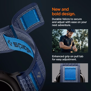 Spigen Athlex Air 2 siksniņa Apple Watch 8 / 9 / 10 / 11 / SE / Ultra (44 / 45 / 46 / 49 mm) tumši zila
