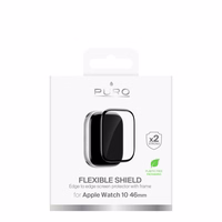 Puro Flexible Shield aizsargplēve ar aplikatoru Apple Watch 10/11 46mm - Melna