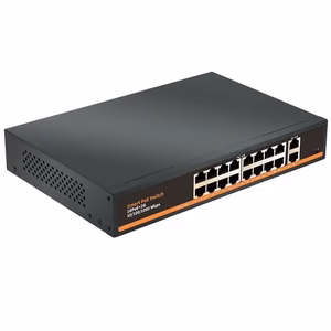 PoE коммутатор 16 портов 1000 Мбит/с + 2G Uplink