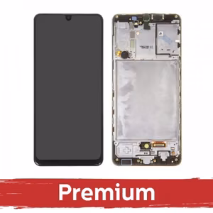 LCD дисплей совместимый с Samsung A315 A31 чёрный с рамкой OEM