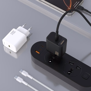 Dudao A27PCEU PD 30W GaN USB-C Wall Lādētājs with USB-C Kabelis - Melns
