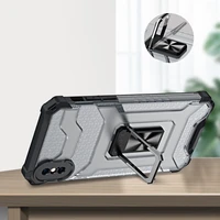 Crystal Ring Case Kickstand izturīgs izturīgs apvalks iPhone XS Max sarkans