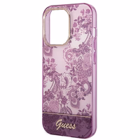 Guess Porcelain Collection viedtālruņa apvalks iPhone 14 Pro Max - fuksīna