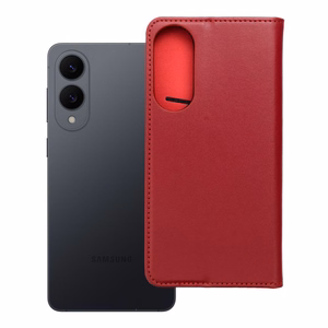 Чехол-книжка для Samsung S25 EDGE Smart Pro Book кожаный бордовый
