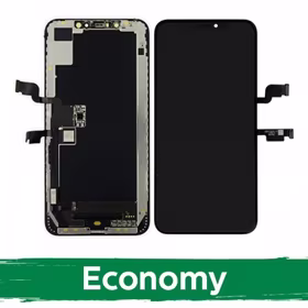 LCD Displejs Saderīgs ar iPhone Xs Max Melns (Hard OLED / Economy)
