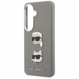 Karl Lagerfeld maciņš Saffiano Double Heads Metal Samsung Galaxy S26 sudraba