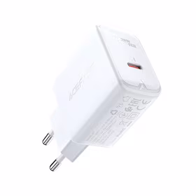 Acefast ātrās uzlādes USB Type C 20W Power Delivery lādētājs balts (A1 EU white)
