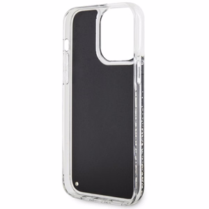 Guess GUHCP14XLCSGSGK iPhone 14 Pro Max 6.7" melns/melns cietais apvalks Liquid Glitter Marble