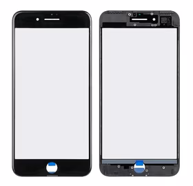 LCD ekrāna stikls Apple iPhone 5S/SE ar rāmi melns ORG