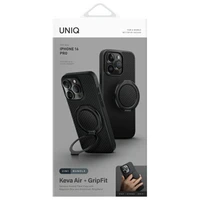 Uniq Keva Air iPhone 16 Pro 6.3" Magclick Uzlādes viedtālruņa apvalks melna/oglekļa melna