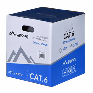 Lanberg LCS6-11CU-0305-S tīkla kabelis 305 m Cat.6 SFTP CPR+ Fluke pelēks