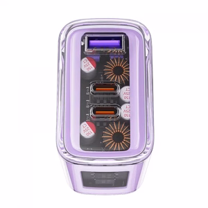 Lādētājs Acefast GaN pelēks 65W (2xPD / 1xQC3.0)