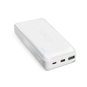 Portatīvais lādētājs SBS TTBB20000PD20W 20000 mAh 20W Power Delivery ar MicroUSB, USB-C, USB-A - balta