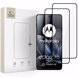 Tech-Protect Glass Fit+ rūdīts stikls, 2 gab. komplekts, Motorola Edge 70 5G, melns