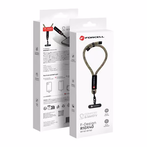 FORCELL F-DESIGN R10X40 rokas telefona siksniņa ar regulējamu garumu (maks. 20cm cilpā) zaļa rozā violeta