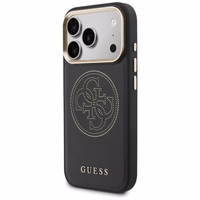 Guess Perforated 4G MagSafe maciņš for iPhone 17 Pro Max - melns