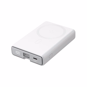 Powerbank Joyroom JR-PBM01 магнитный 10000mAh 20W с подставкой + кабель Lightning - USB-C - белый