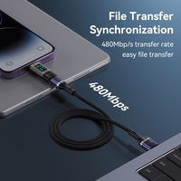 Yesido adapteris OTG GS25 - Lightning (tēviņš) uz Type C (mātīte) - ar LCD displeju melns