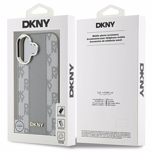 DKNY Rūtainais raksts magnētiskais iPhone 16 viedtālruņa apvalks - bēšs