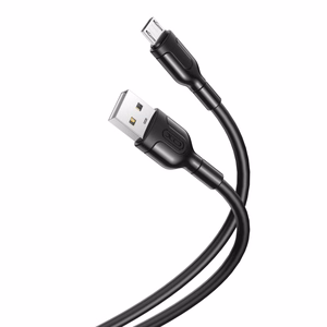 XO kabelis NB212 USB - microUSB 1,0 m 2,1A melns