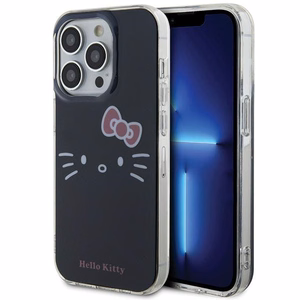 Hello Kitty IML kaķa sejas viedtālruņa apvalks iPhone 14 Pro - melns
