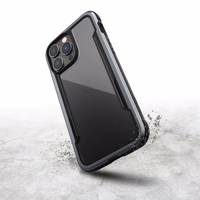 Raptic X-Doria Shield viedtālruņa apvalks iPhone 14 Pro Max ar bruņotu melnu pārklājumu